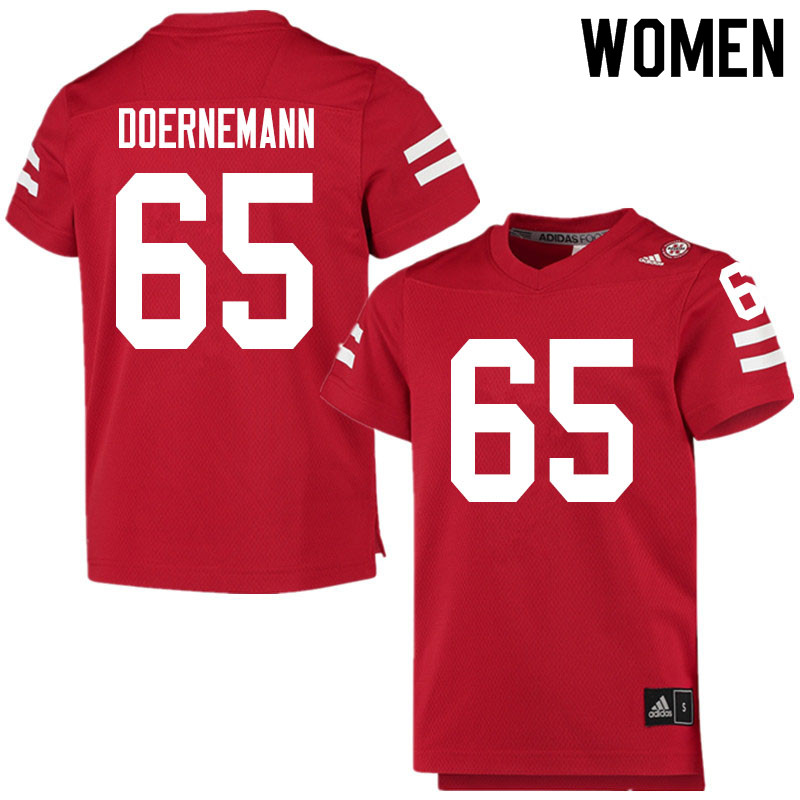 Women #65 Casey Doernemann Nebraska Cornhuskers College Football Jerseys Sale-Scarlet